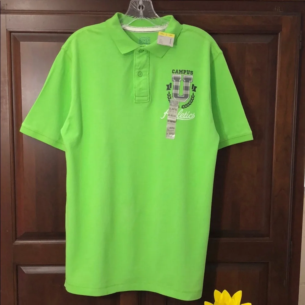 Canyon River Blues Lime Green Polo Shirt XL (18/20) New with Tags